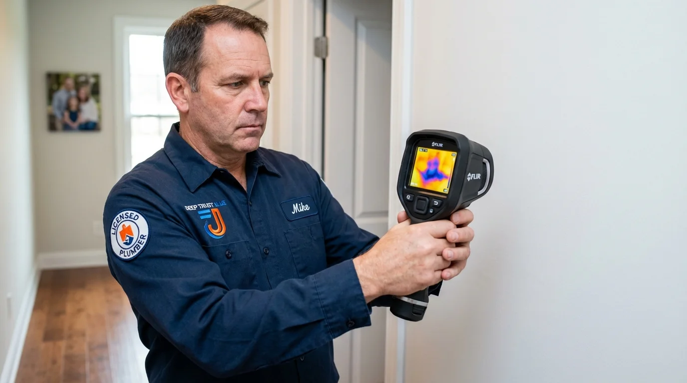 Thermal imaging leak detection by Johns Plumbing LLC in Sherburne